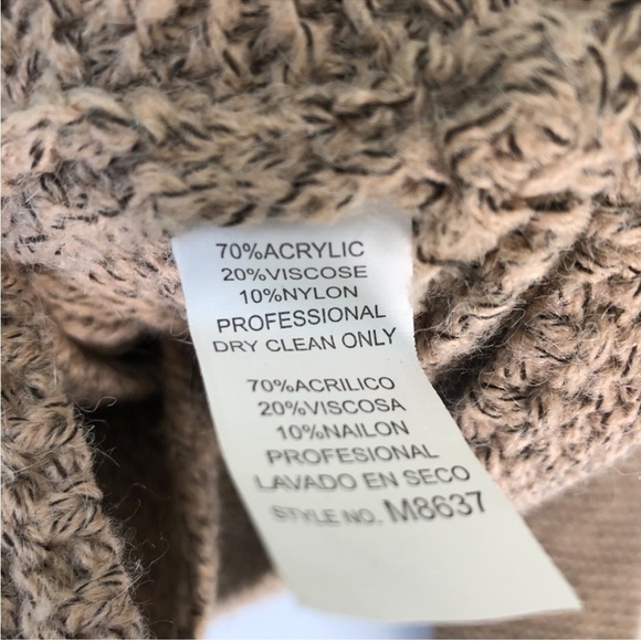 Monoreno Anthropologie Tan Knit Zipper Jacket sweater style jacket size small - Picture 12 of 12